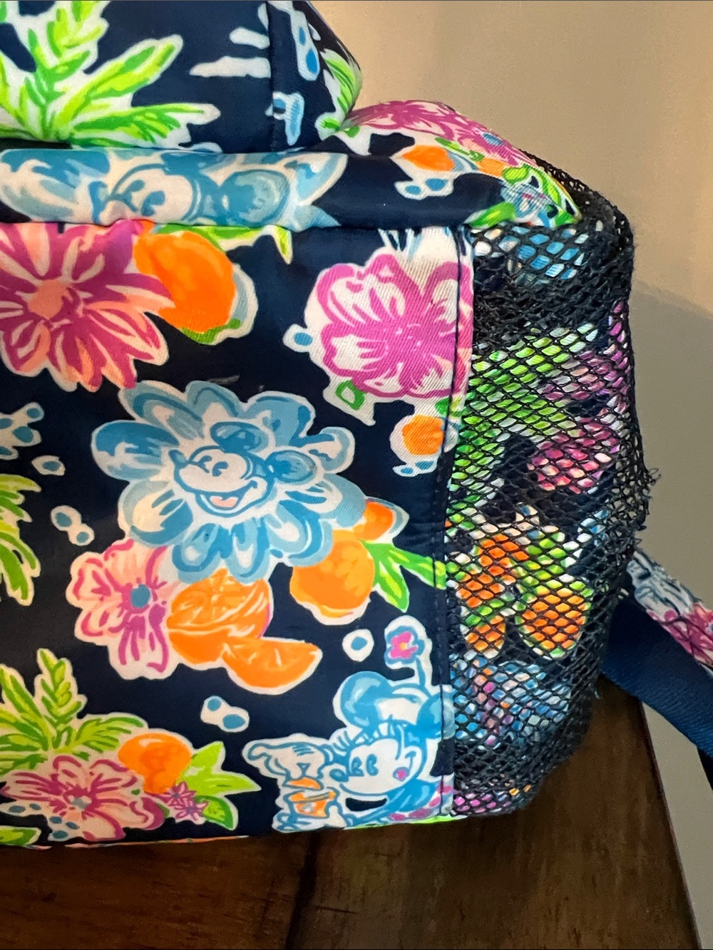 Disney x Lily Pulitzer Navy Tropical Mickey Floral Backpack - Picture 4 of 8